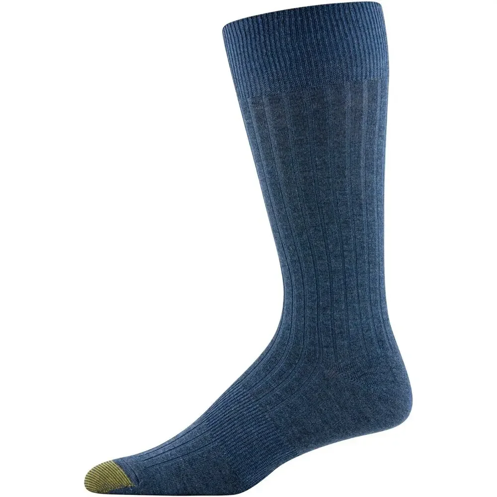 3-Pack GoldToe Edition Men's Lobster Blue Crew Dress Socks - Size 6-12.5